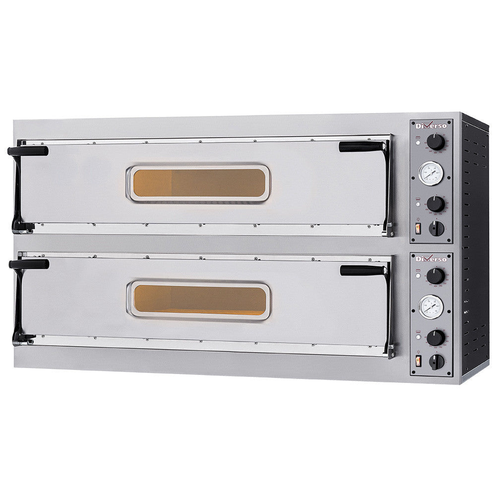 Four électrique 2x 3 pizzas diam. 350mm, 2 chambres - Diverso