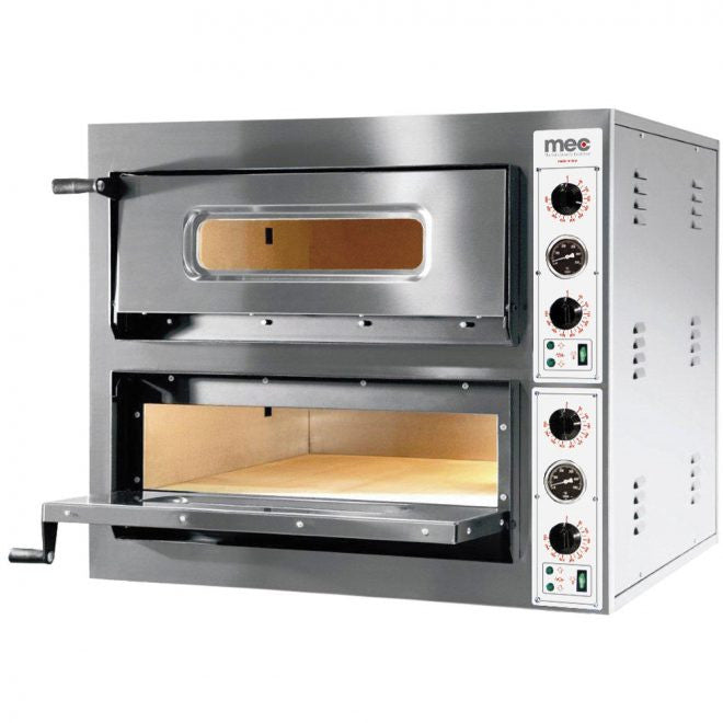 Four à pizza électrique - 2 chambres - 8 pizzas 33cm - 8.4kW - 900x785x420mm - Mec