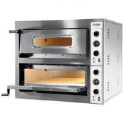 Four à pizza électrique - 2 chambres - 12 pizzas 33cm - 14.4kW - 900x1080x750mm - Mec