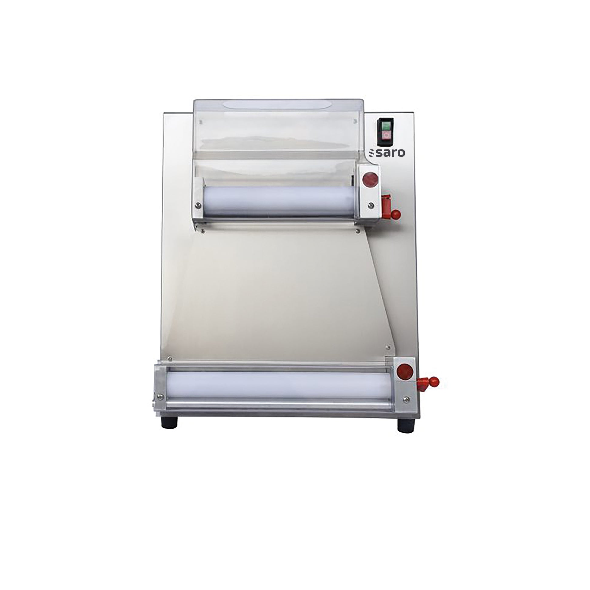 Laminoir Pizza - Ø100-400mm - 50-500g - 0,5-5,5mm - 530x530x650mm Saro - Laminoir à pâte pizza professionnel CHR - matériel cuisine pro - Cuistéo