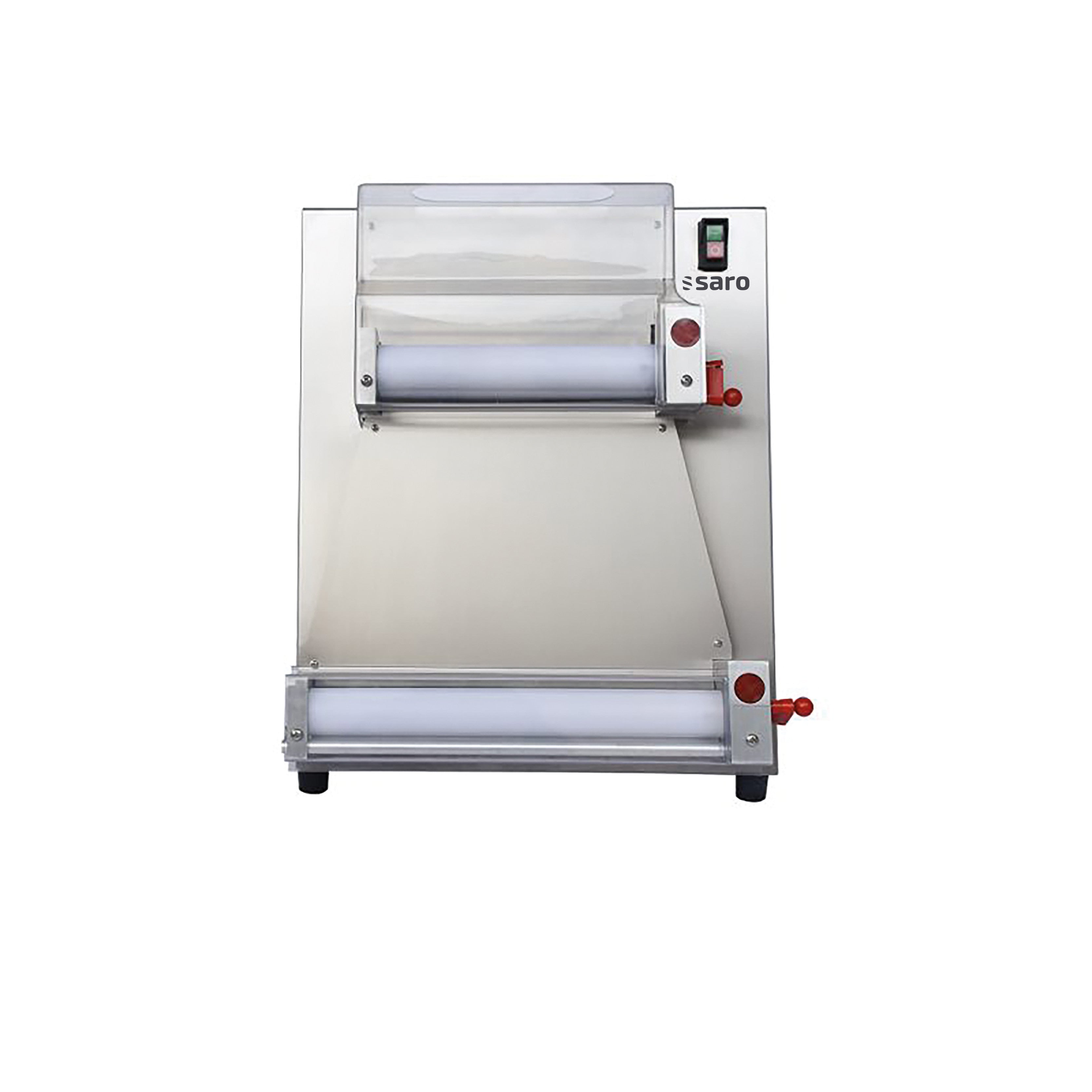 Laminoir Pizza - Ø100-400mm - 50-500g - 0,5-5,5mm - 530x530x650mm Saro - Laminoir à pâte pizza professionnel CHR - matériel cuisine pro - Cuistéo