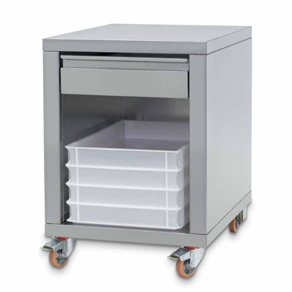 Support inox + tiroir à roues pour formeuses - Diamond