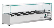 Vitrine réfrigérée horizontale - VRX 13/33 - Cool Head 1300x335x440 mm 38 L 160 W Coolhead - Saladette à Poser professionnel CHR - matériel cuisine pro - Cuistéo