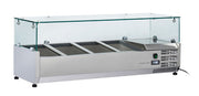 Présentoir réfrigéré horizontal GN1/3 - VRX 12/38 - Cool Head 1200x395x440 mm 43 L 160 W Coolhead - Saladette à Poser professionnel CHR - matériel cuisine pro - Cuistéo