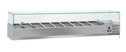 Vitrine réfrigérée horizontale GN1/3 - VRX 20/38 - Cool Head 2000x395x440 mm 83 L 160 W Coolhead - Saladette à Poser professionnel CHR - matériel cuisine pro - Cuistéo