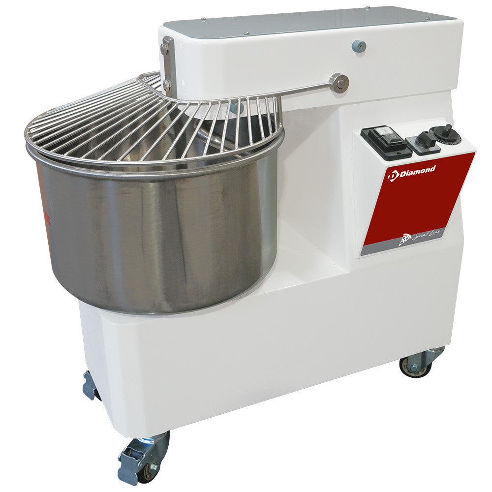 Pétrin à spirale 2 vitesses sur roues 53 litres - Diamond