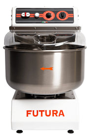 Pétrin à spirale - 40 kg - Variateur vitesse - Minuterie - Cuve inox - Blanc - Futura40 - Peb Machinery