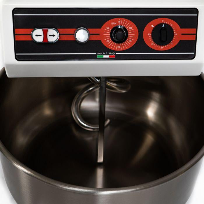 Pétrin à spirale - 40 kg - Variateur vitesse - Minuterie - Cuve inox - Blanc - Futura40 - Peb Machinery