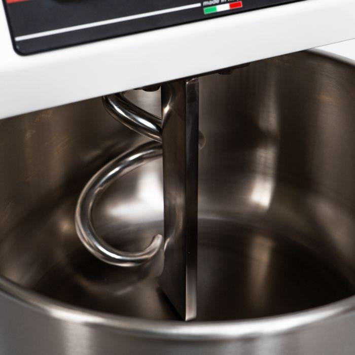 Pétrin à spirale - 40 kg - Variateur vitesse - Minuterie - Cuve inox - Blanc - Futura40 - Peb Machinery