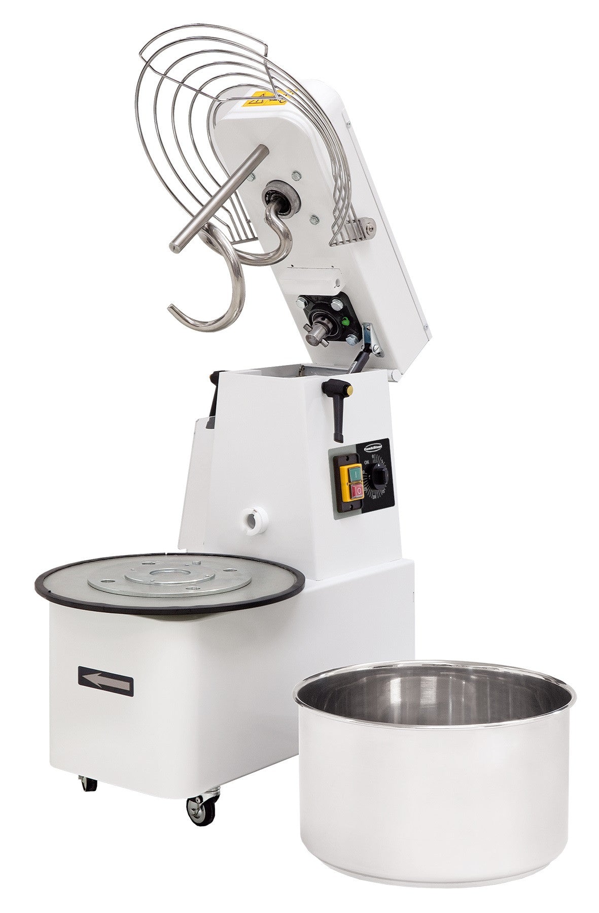 Pétrin à spirales extractible 22L pour boulangerie - Idéal CHR 385x670x725 mm 0.75 kW Combisteel - Pétrin à Spirale Tête Relevable professionnel CHR - matériel cuisine pro - Cuistéo