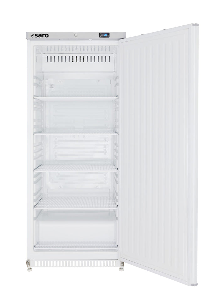 Armoire réfrigérée positive blanc 562L ventilé avec 4 étagères dégivrage auto classe C inox - Armoire réfrigérée positive - Saro