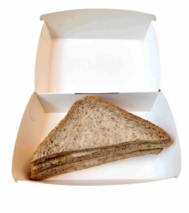Barquette à sandwich jetableRectangulaire 15x10 × 7 cm, lot de 500 - Ecobioshopping