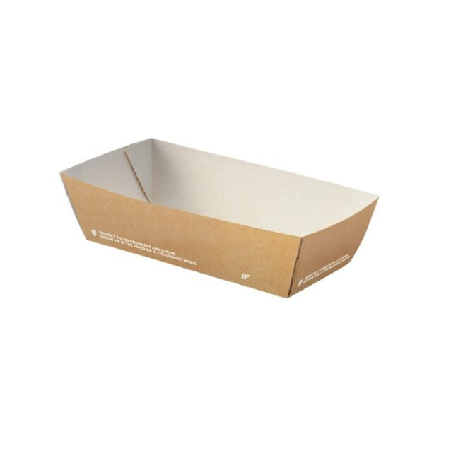 Barquette jetable à friture Moyenne 16x9x4,5 cm, lot de 300 - Ecobioshopping