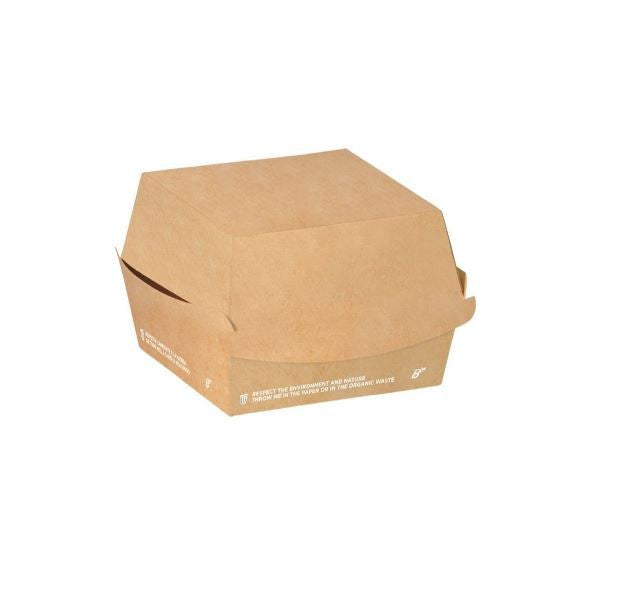 Boîte à burger jetable Moyen 12x12 × 7 cm, lot de 800 - Ecobioshopping