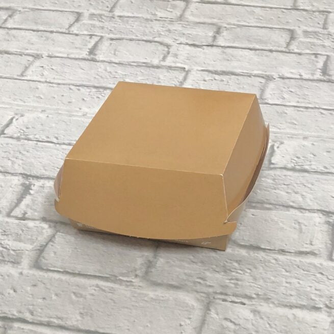 Boîte à burger jetable Moyen 12x12 × 7 cm, lot de 800 - Ecobioshopping