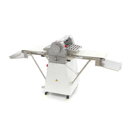 Lamineuse à pâte professionnelle pliable 38 cm - Idéale CHR - Modèle sur pied 750 W Maxima - Laminoir à bande professionnel CHR - matériel cuisine pro - Cuistéo