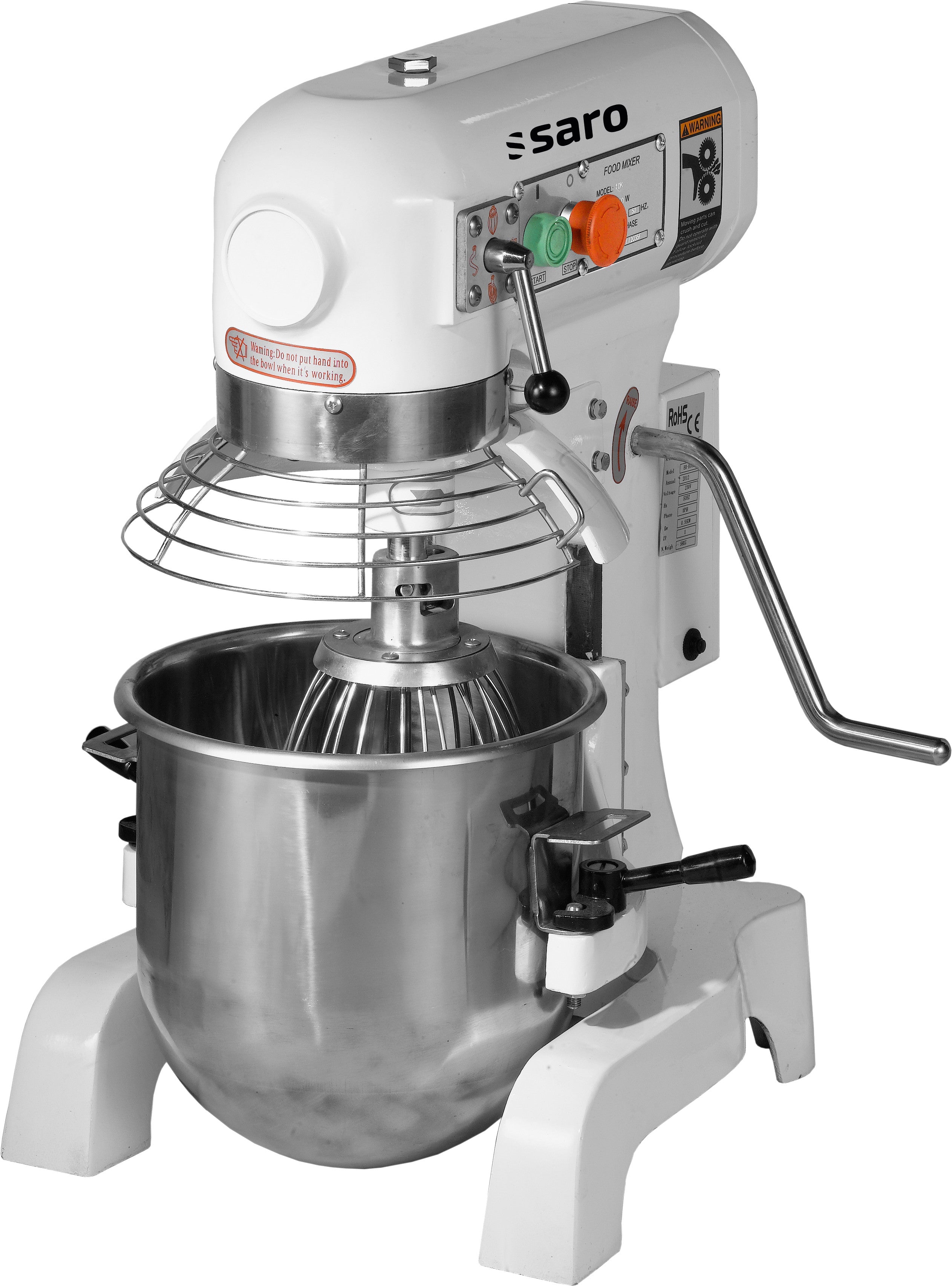 Mélangeur planétaire PR 10 - 10L - 3 vitesses - 0,45 kW Saro - Batteur-mélangeur professionnel CHR - matériel cuisine pro - Cuistéo