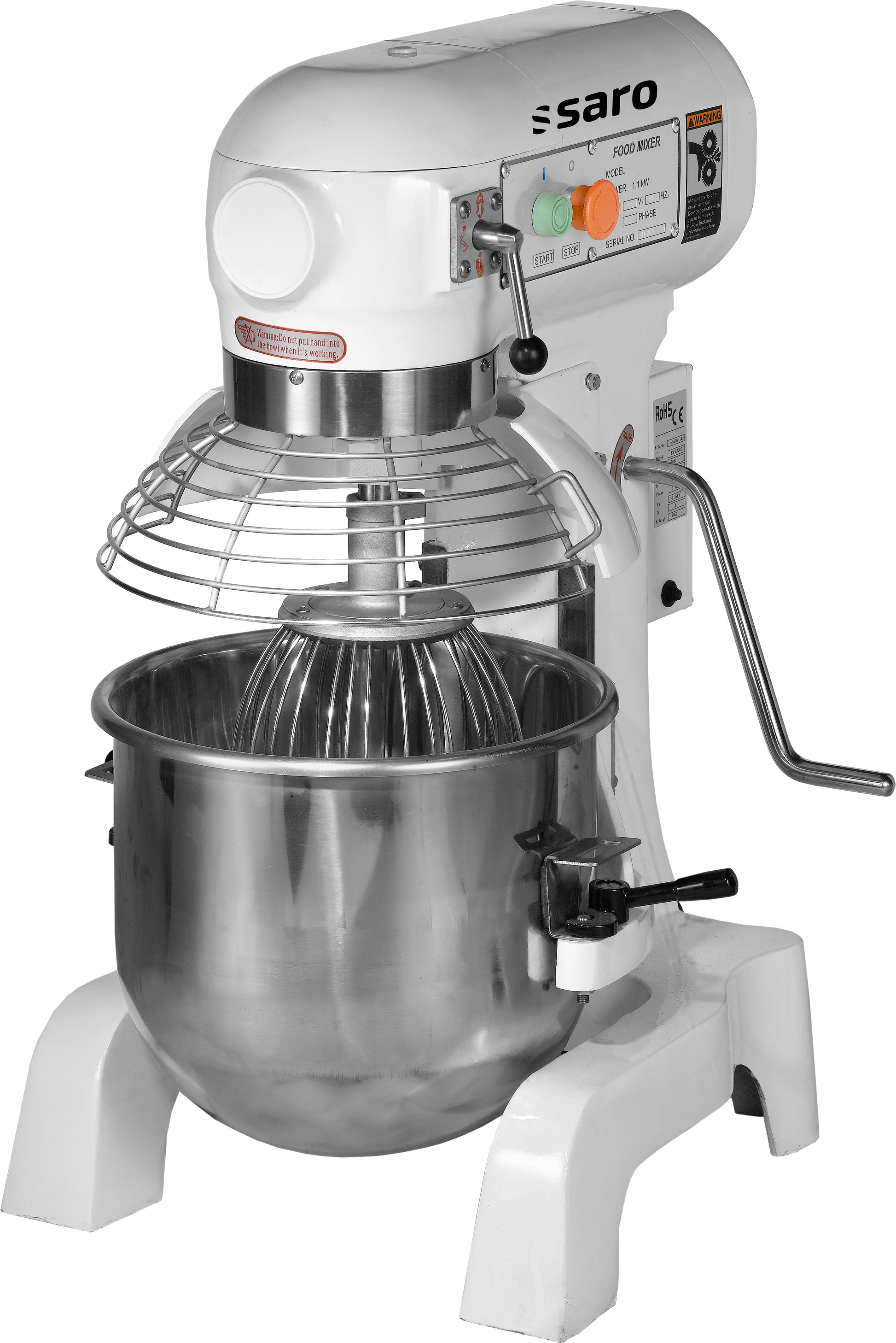 Mélangeur planétaire PR 20 - 20L - 3 vitesses - 0,75 kW Saro - Batteur-mélangeur professionnel CHR - matériel cuisine pro - Cuistéo