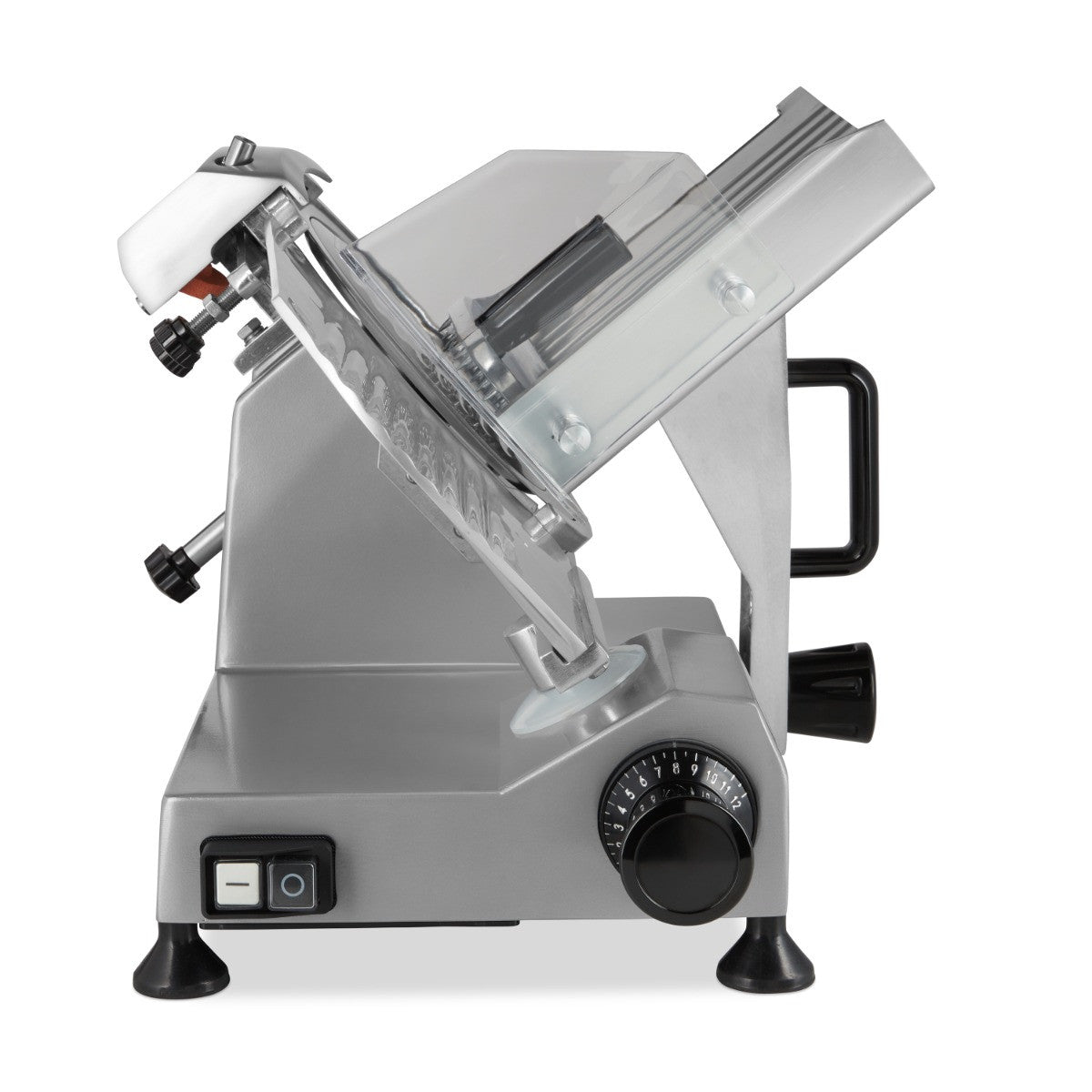 Trancheuse à jambon - Lame 22cm - Affûtage intégré - Aluminium 120 W Maxima - vue 3 - Trancheuse pro CHR - Cuistéo