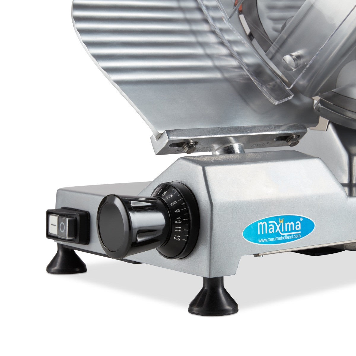 Trancheuse à jambon - Lame 22cm - Affûtage intégré - Aluminium 120 W Maxima - vue 6 - Trancheuse pro CHR - Cuistéo