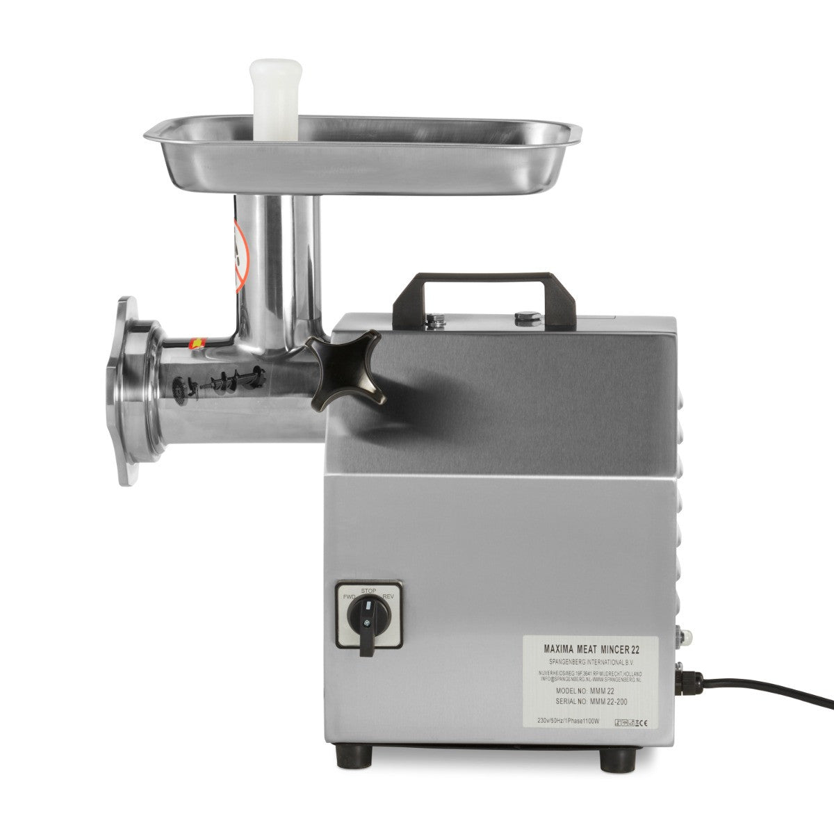 Hachoir à viande - 220 kg/h 220 L 1100 W Maxima - vue 5 - Hachoir à viande pro CHR - Cuistéo