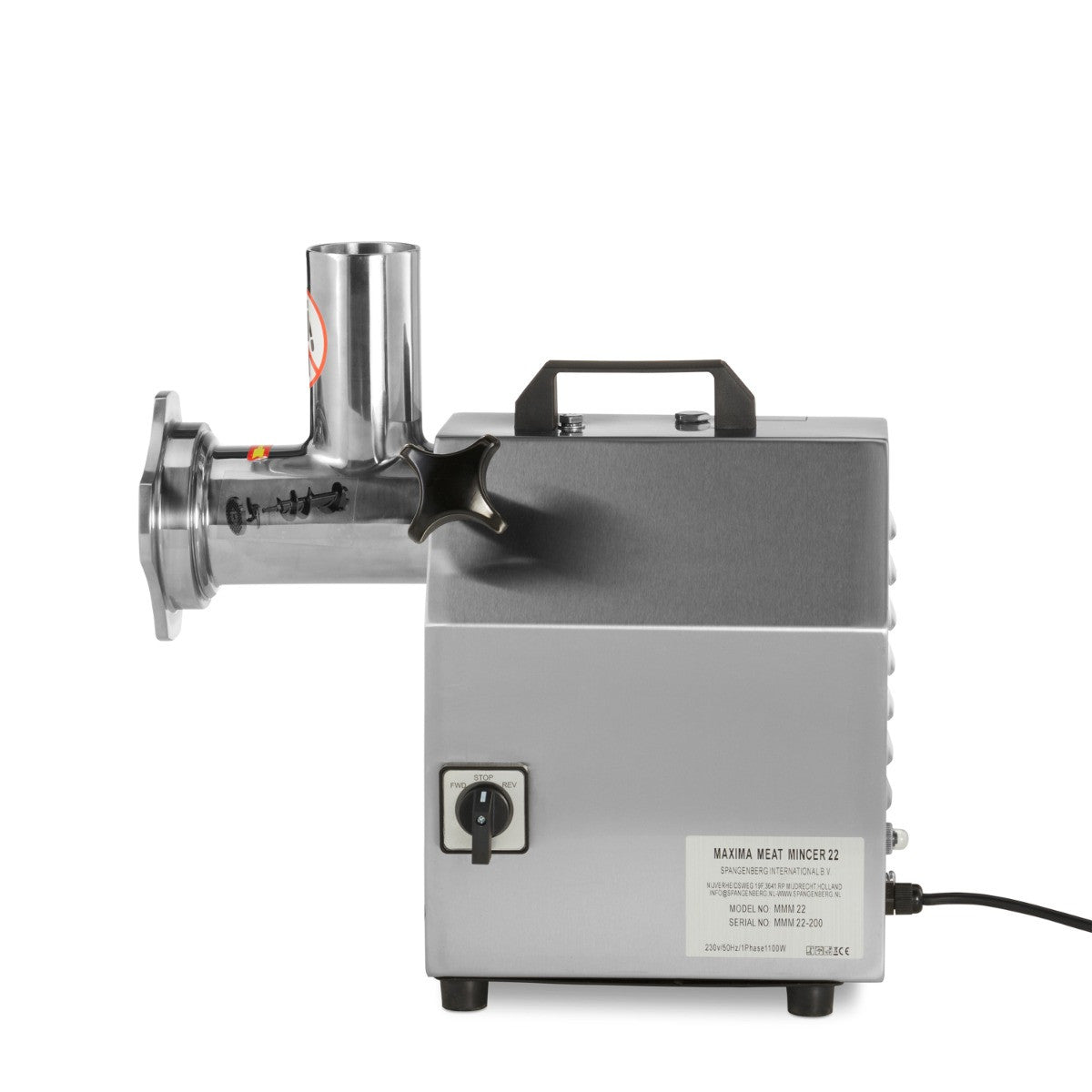 Hachoir à viande - 220 kg/h 220 L 1100 W Maxima - vue 6 - Hachoir à viande pro CHR - Cuistéo