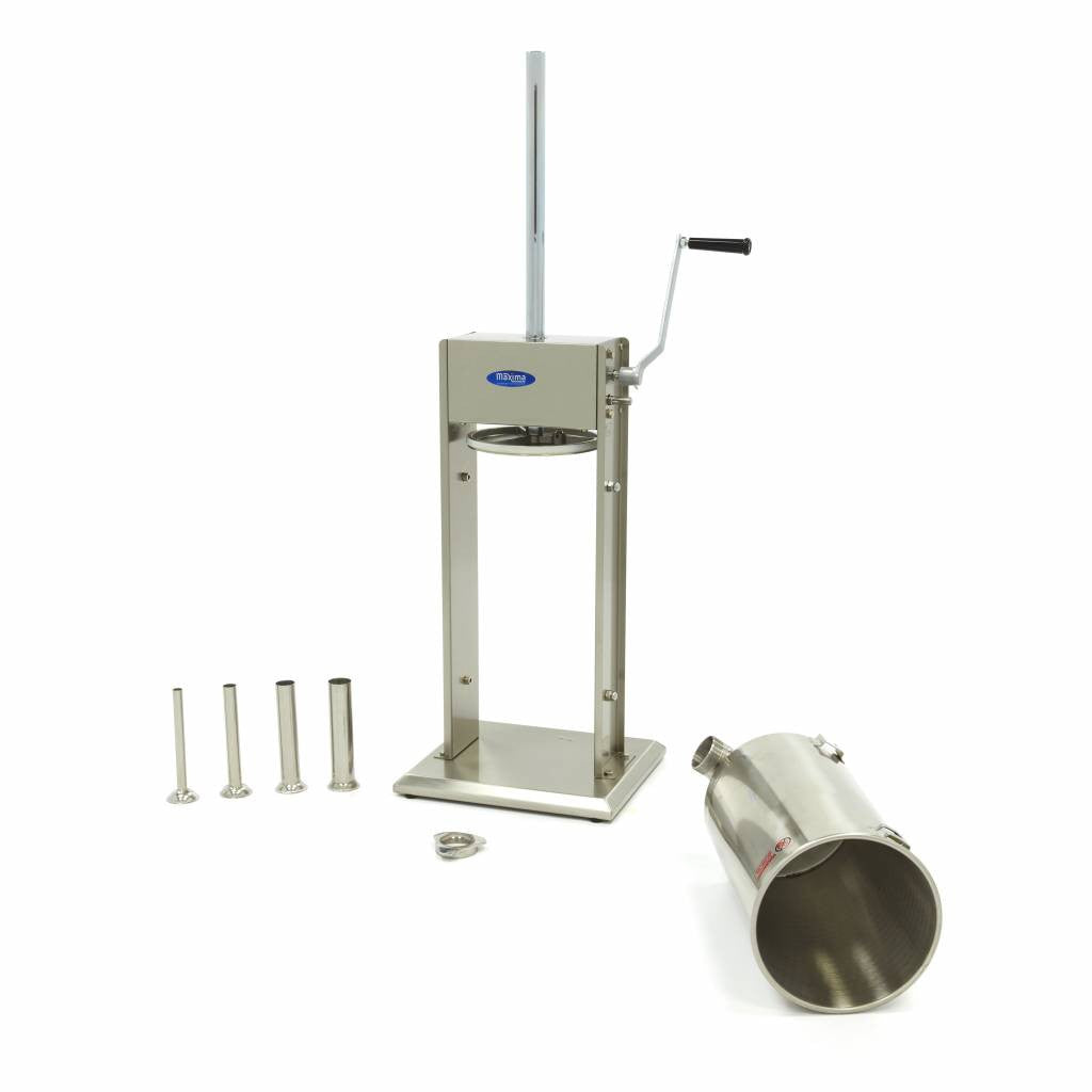 Poussoir à saucisse - 15L - Verticale - incluant 4 tubes de remplissage Maxima - vue 2 - Bourreuse à saucisses pro CHR - Cuistéo