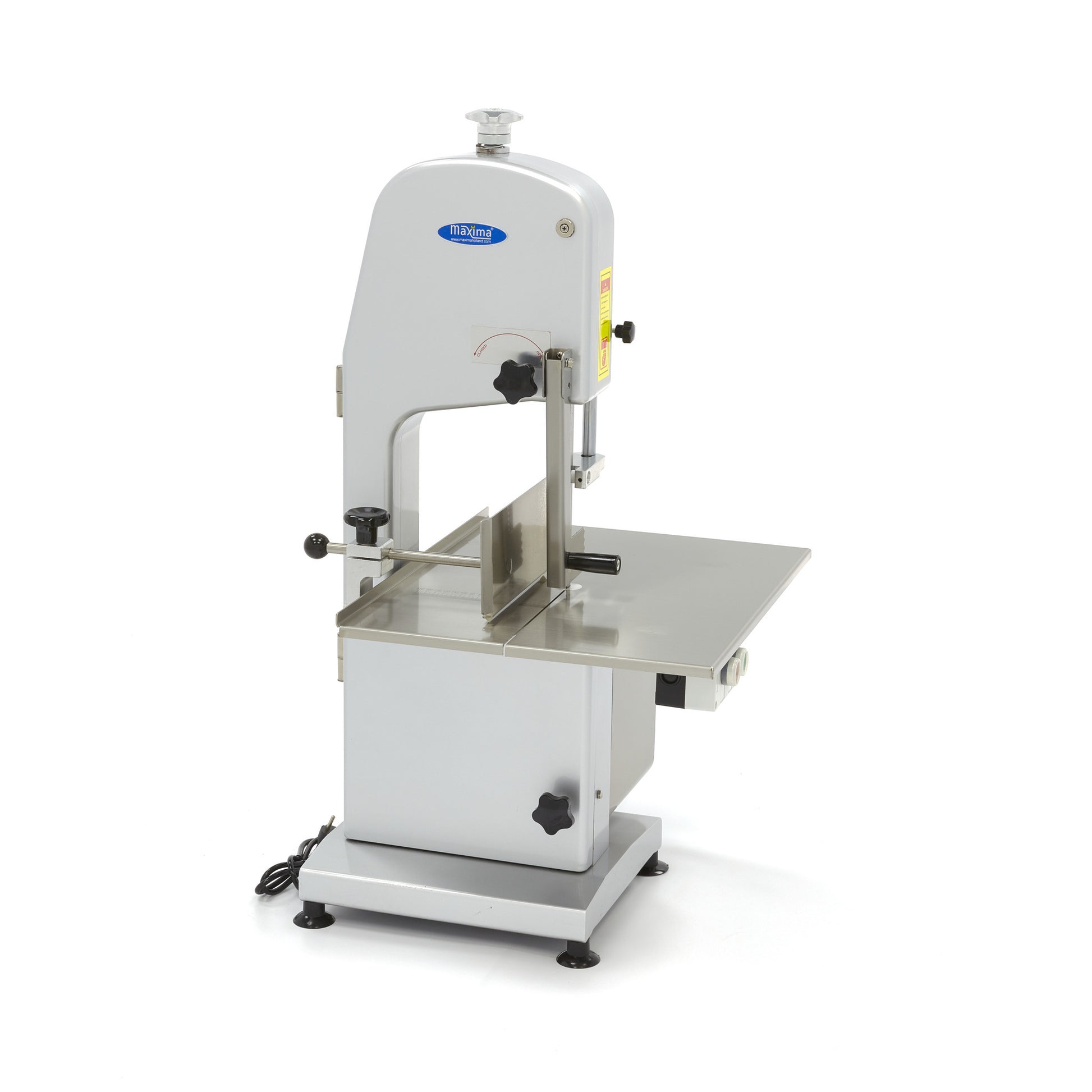 Scie à os - Longueur de la lame de 165cm - Électrique - avec poussoir de viande 750 W Maxima - Scie à os professionnel CHR - matériel cuisine pro - Cuistéo