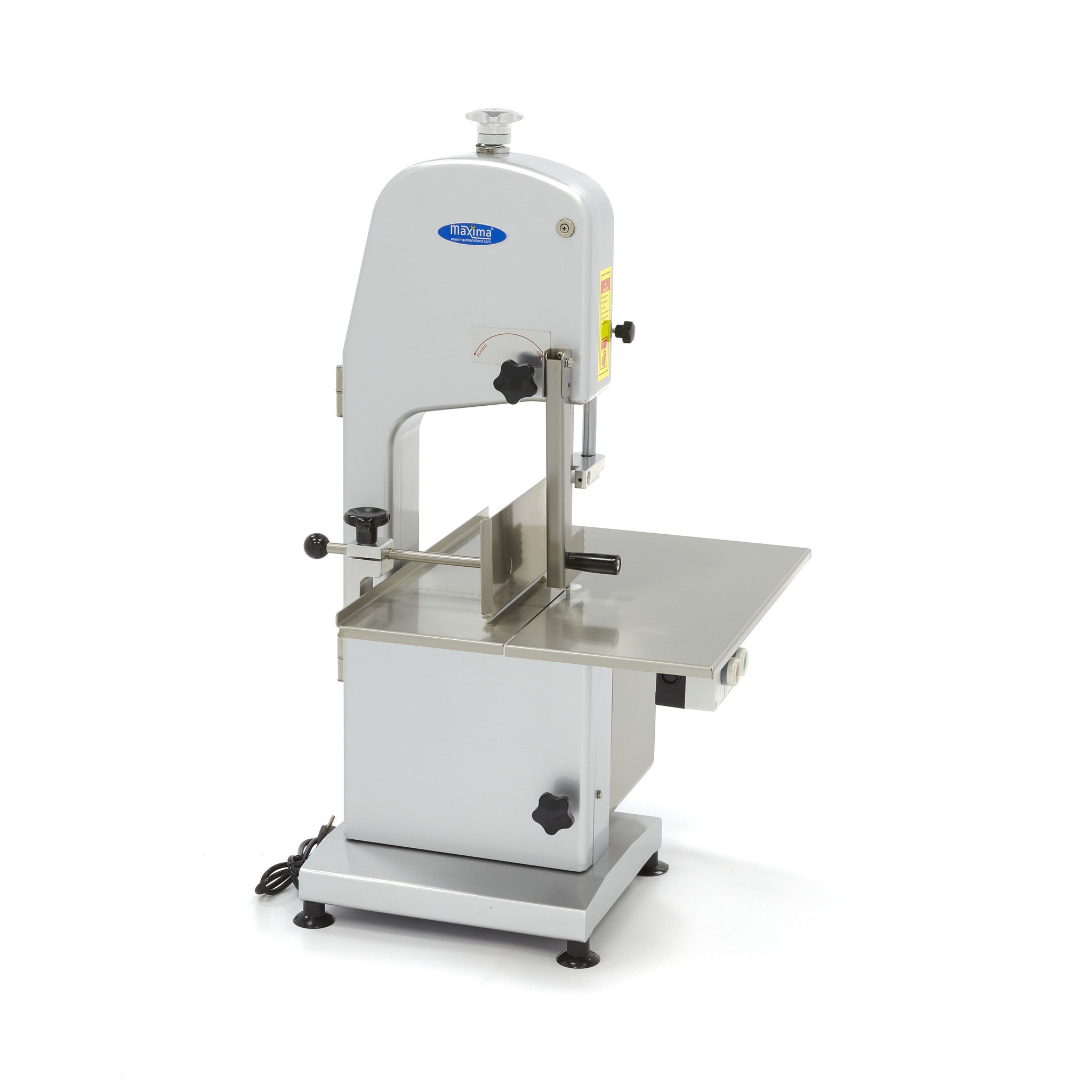 Scie à os - Longueur de la lame de 165cm - Électrique - avec poussoir de viande 750 W Maxima - Scie à os professionnel CHR - matériel cuisine pro - Cuistéo