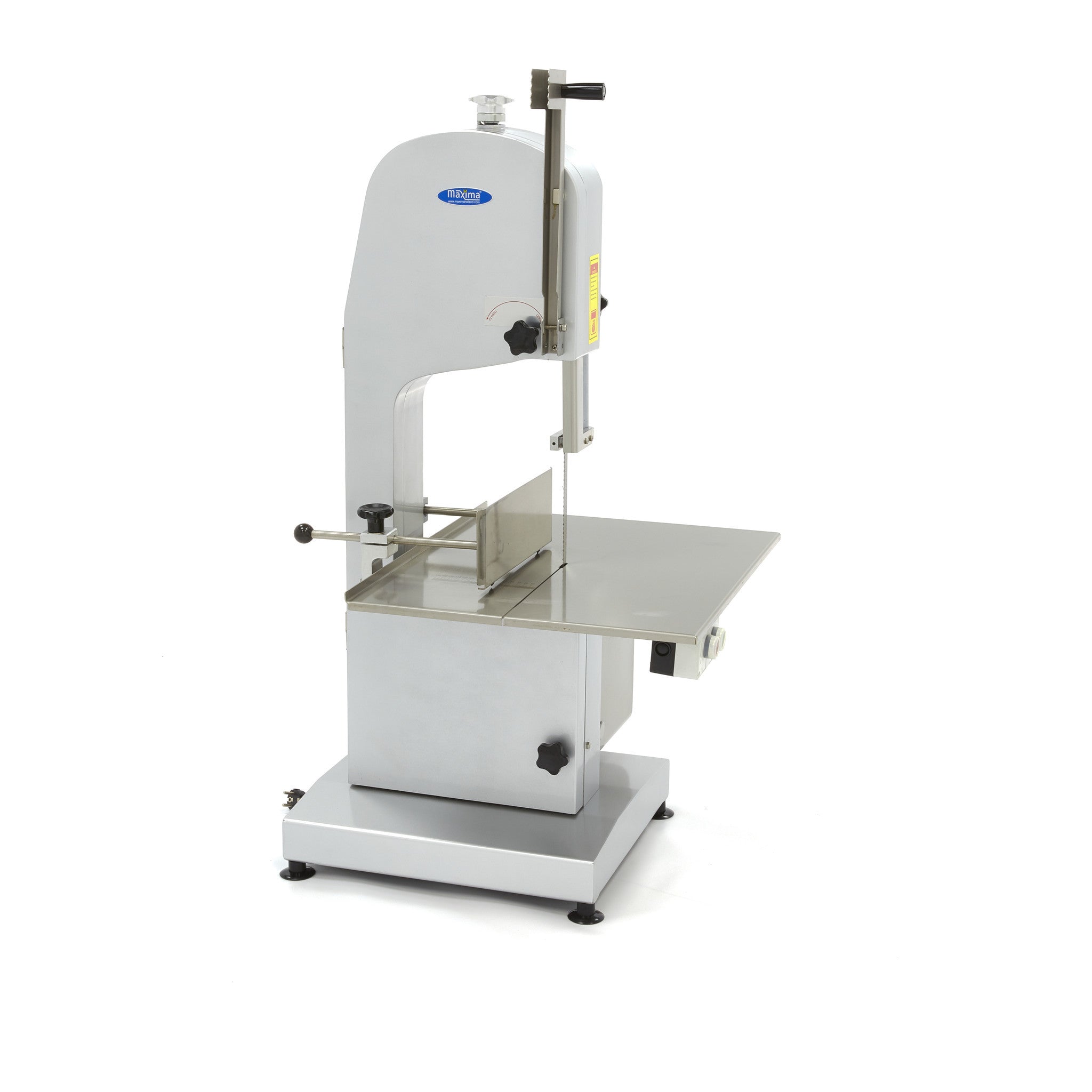 Scie à os - Longueur de scie de 204 cm - Électrique - incluant poussoir de viande 1100 W Maxima - Scie à os professionnel CHR - matériel cuisine pro - Cuistéo
