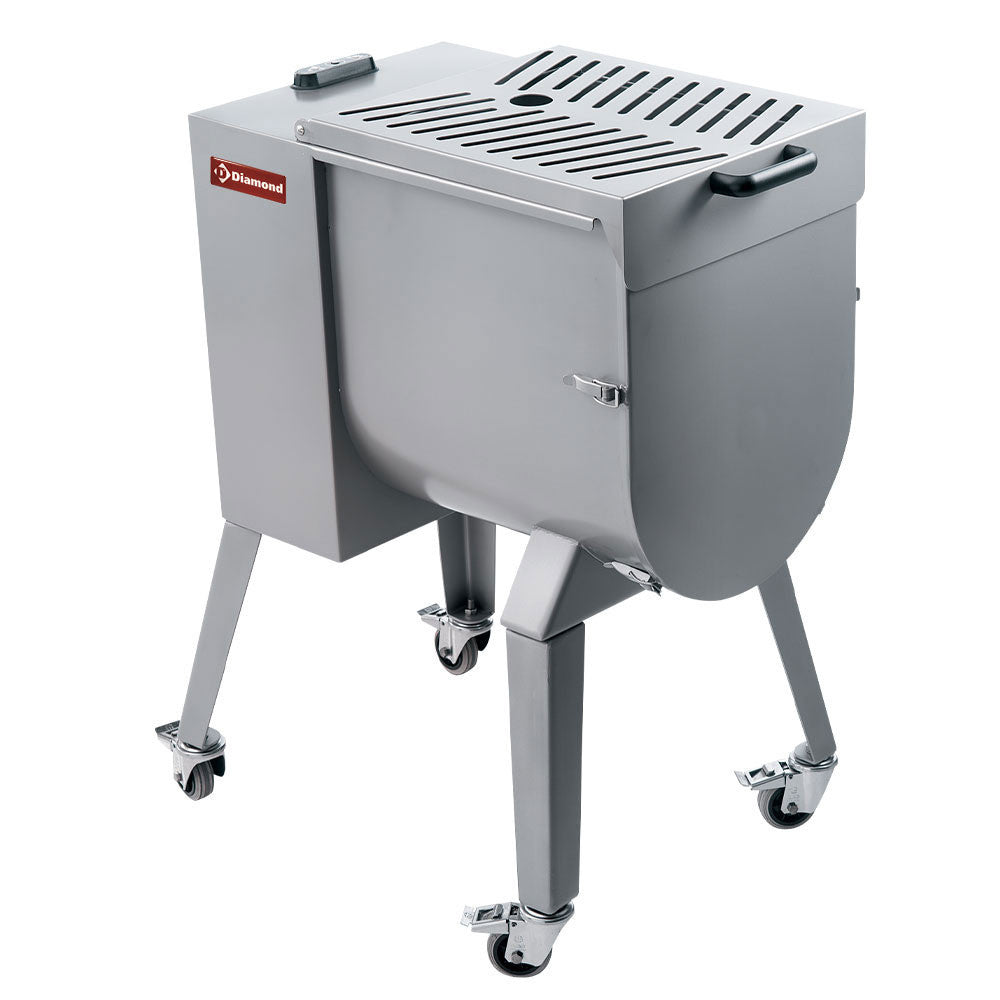 Mélangeur à viande inox 50 kg sur roues - Diamond