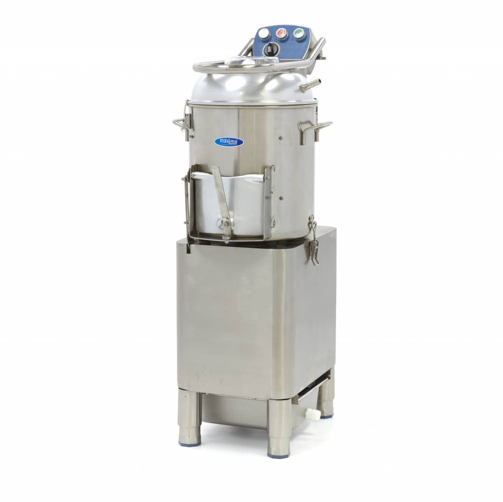 Éplucheuse à pommes de terre - 15 kg - 300 kg/h - Minuterie intégrée 15 L 750 W Maxima - Éplucheuse pomme de terre professionnel CHR - matériel cuisine pro - Cuistéo