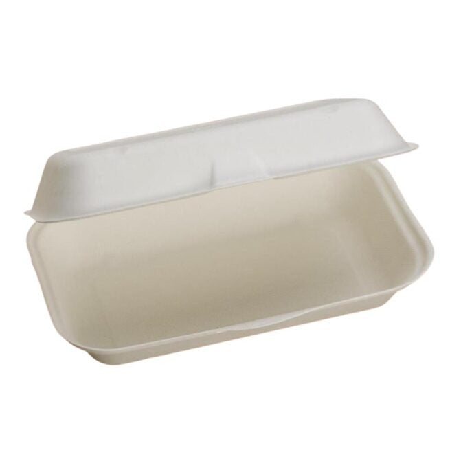 Boîte repas jetable 23x14 × 8 cm, lot de 125 - Ecobioshopping