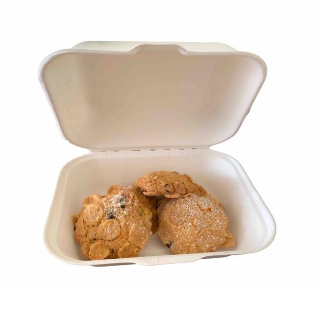 Contenant alimentaire jetable 18x14 × 8 cm, lot de 125 - Ecobioshopping