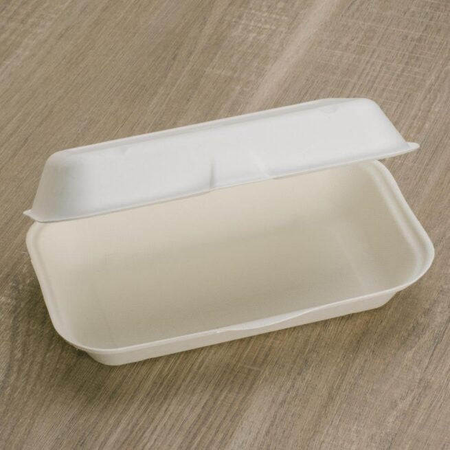Boîte repas jetable 23x14 × 8 cm, lot de 250 - Ecobioshopping