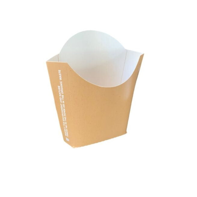 Emballage jetable pour frites Small 9x4 × 10 cm, lot de 1200 - Ecobioshopping
