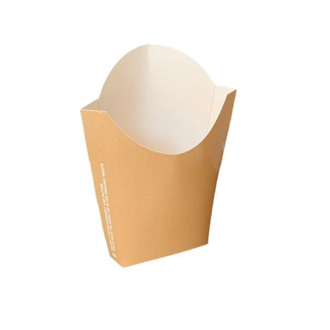 Emballage jetable pour frites Large 9x3,5 × 13 cm, lot de 100 - Ecobioshopping