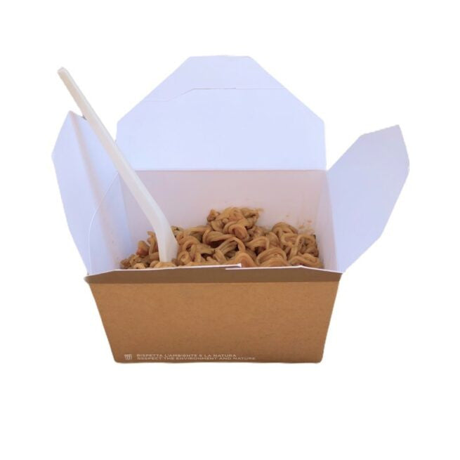 Boîte repas jetable 15x12x6,5h cm, lot de 20 - Ecobioshopping