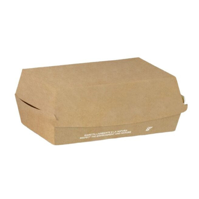 Boîte à sandwich jetable rectangulaire Extra 19x11x7,5 cm, lot de 400 - Ecobioshopping