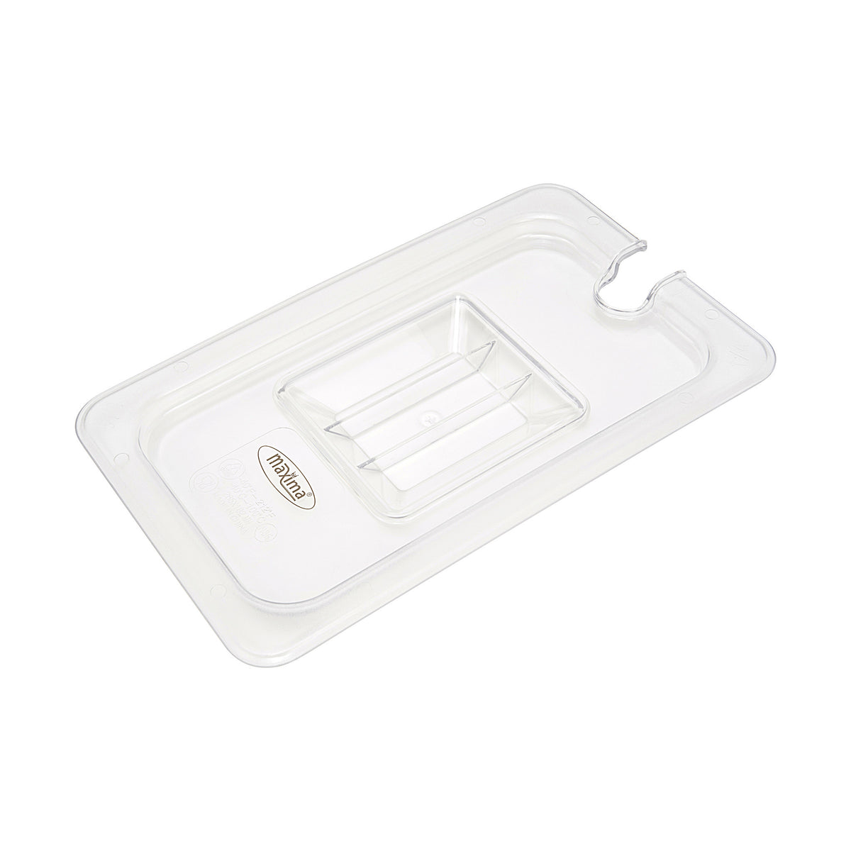 Couvercle Gastronorm - 1/6 GN - Polycarbonate - avec enfoncement Maxima - Bac GN gastronorme professionnel CHR - matériel cuisine pro - Cuistéo