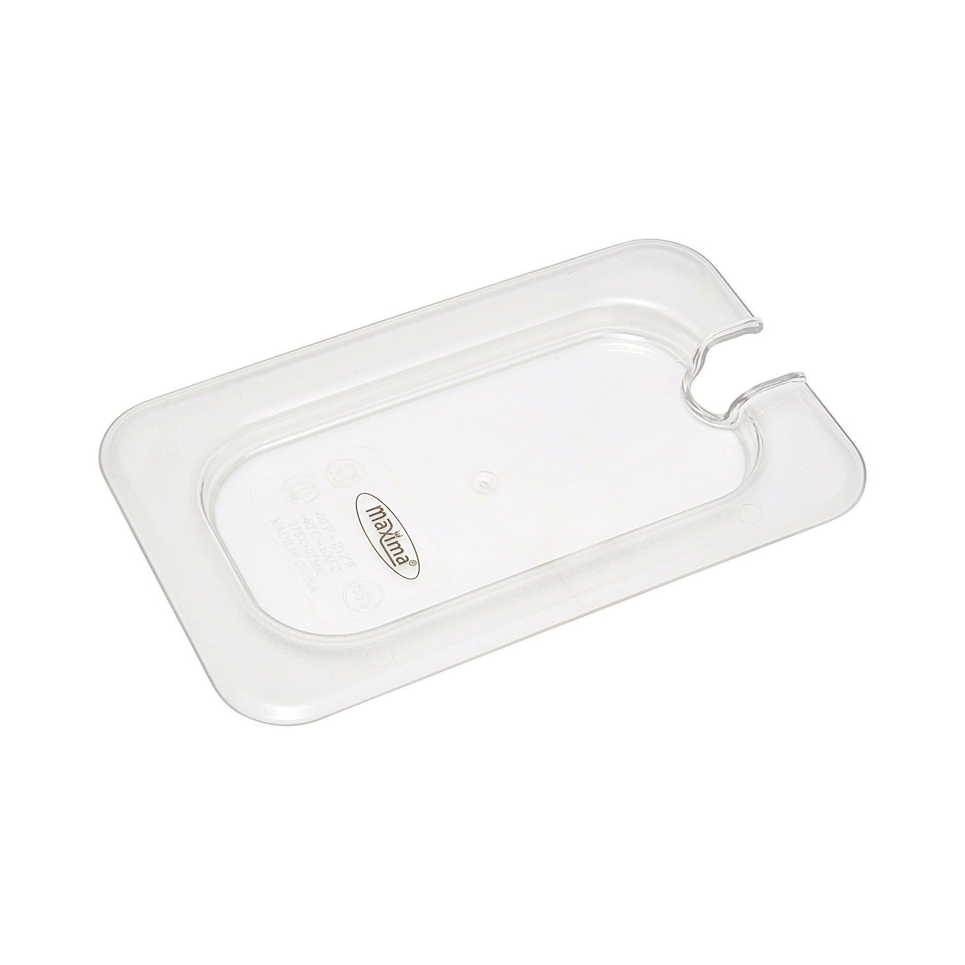 Couvercle Gastronorm - 1/9 GN - Polycarbonate - avec enfoncement Maxima - Bac GN gastronorme professionnel CHR - matériel cuisine pro - Cuistéo