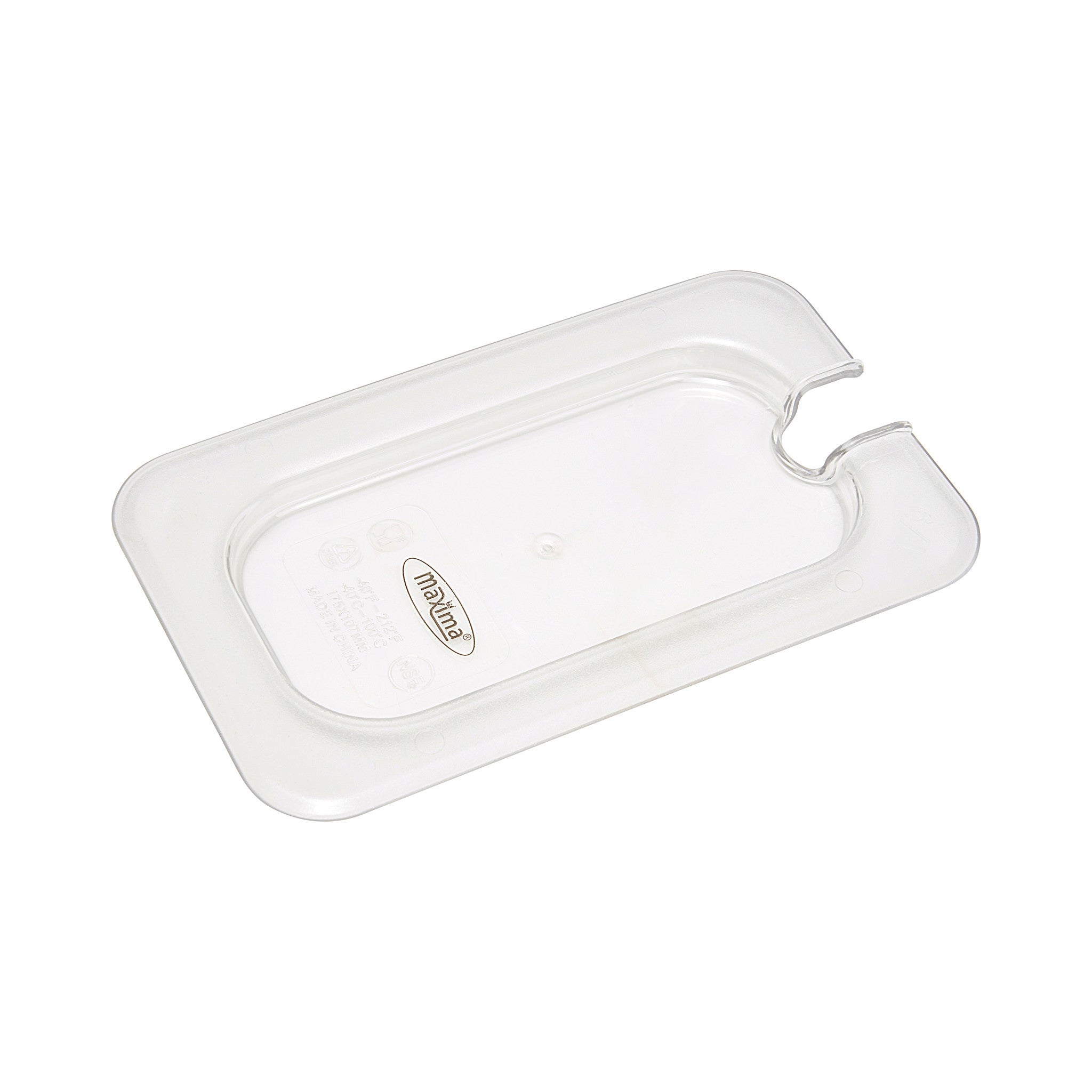 Couvercle Gastronorm - 1/9 GN - Polycarbonate - avec enfoncement Maxima - Bac GN gastronorme professionnel CHR - matériel cuisine pro - Cuistéo
