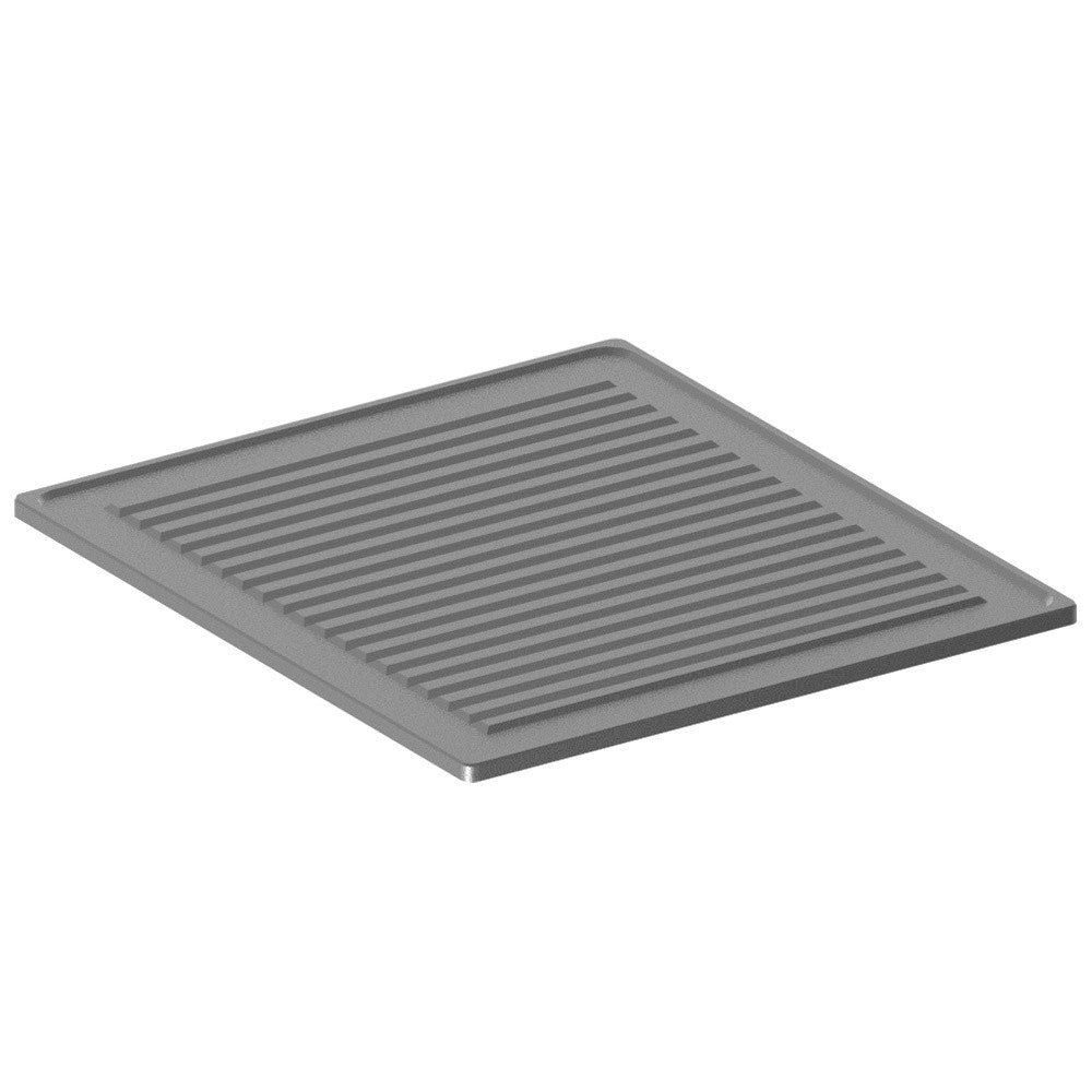 Plaque rainurée acier inox - 1 brûleur - Diamond
