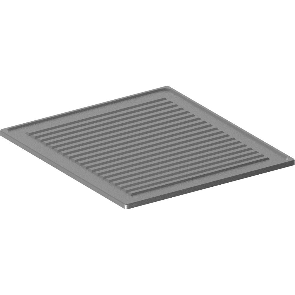 Plaque rainurée acier inox 1 brûleur 370 x 370 - Diamond