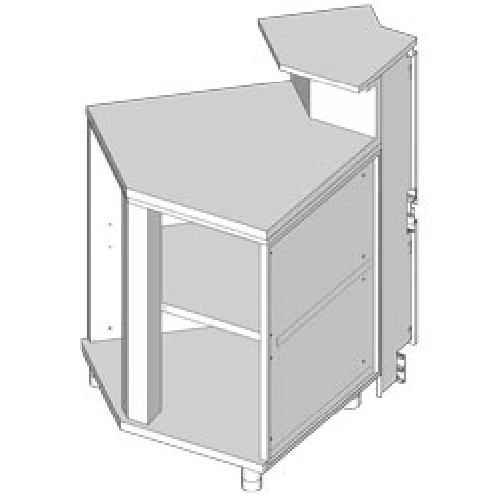 Angle neutre - ouvert 45° avec tablette service - Diamond
