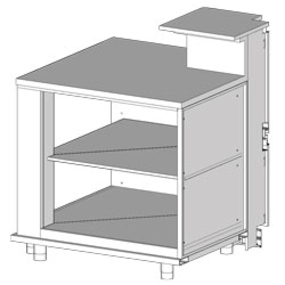 Angle neutre - ouvert 90° avec tablette service - Diamond