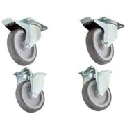 Kit de 4 roues 2 freins pour support- armoire - Diamond