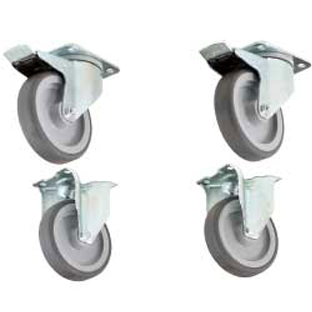 Kit de 4 roues 2 freins pour support- armoire - Diamond