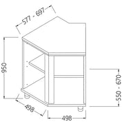 Angle arrière neutre - ouvert 45° - Diamond