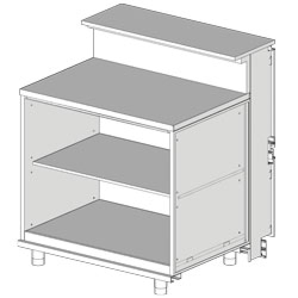 Comptoir neutre avec tablette service 1000 mm - Diamond